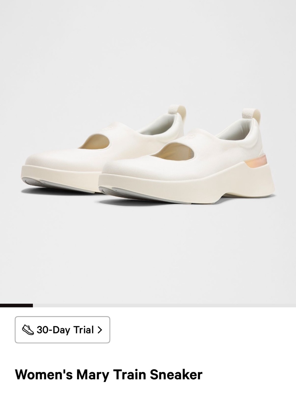 Lululemon Mary Train Sneaker — Cream